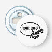 Knop Flesopener Magneet Eigen Logo Geen Minimum Button Flesopener (Voorkant)