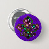 Knop Fleur de Lis Ronde Button 5,7 Cm (Voorkant /achterkant)
