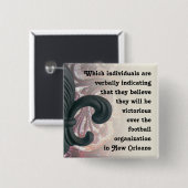 knop "fleur de lis" vierkante button 5,1 cm (Voorkant /achterkant)