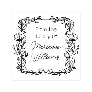 Knop Floral Lijst uit de bibliotheek van naam Zelfinktende Stempel