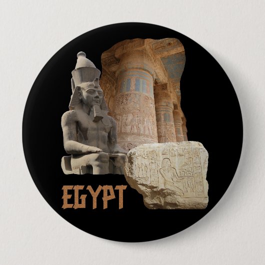 Knop Fotocollage EGYPT Ronde Button 4,0 Cm (Voorkant)