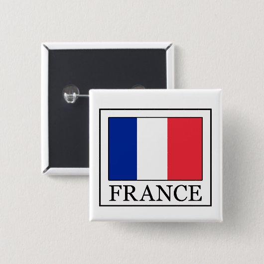 Knop Frankrijk Vierkante Button 5,1 Cm (Voorkant /achterkant)