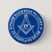 knop Freemasonry-symbool Ronde Button 5,7 Cm (Voorkant)
