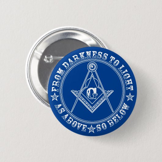 knop Freemasonry-symbool Ronde Button 5,7 Cm (Voorkant /achterkant)