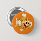 Knop FriendFish cartoon Puff Ronde Button 5,7 Cm (Voorkant /achterkant)