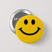 Knop Geel Happy Face-badge Ronde Button 5,7 Cm (Voorkant /achterkant)
