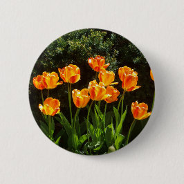 Knop Geel Oranje Tulps Ronde Button 5,7 Cm