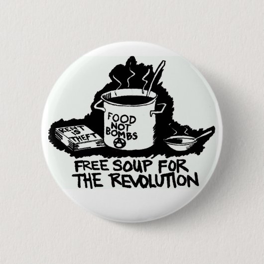 knop geen bommen ronde button 5,7 cm (Voorkant)