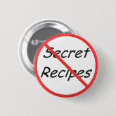 Knop Geen geheime ontvangst Ronde Button 5,7 Cm (Voorkant /achterkant)