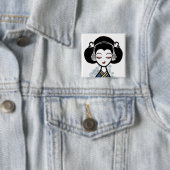 knop geisha beats vierkante button 5,1 cm (In situ)