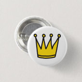 knop Gele kroonknop Ronde Button 3,2 Cm (Voorkant /achterkant)