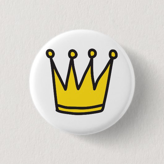 knop Gele kroonknop Ronde Button 3,2 Cm (Voorkant)