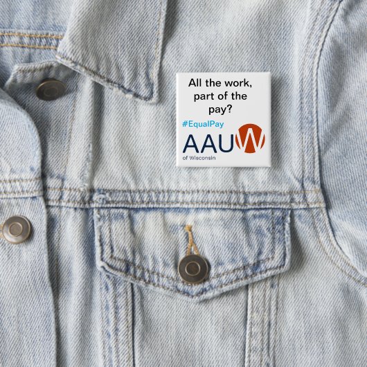 Knop Gelijk loon Vierkante Button 5,1 Cm (In situ)