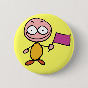 Knop 'gelukkig' - Gepersonaliseerd Ronde Button 5,7 Cm