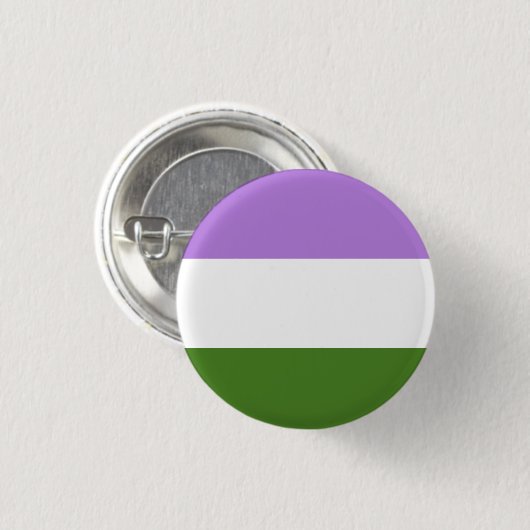 Knop Genderqueer Pride Flag Ronde Button 3,2 Cm (Voorkant /achterkant)