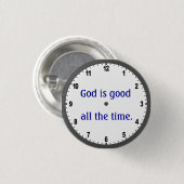 Knop "God is altijd goed" Ronde Button 3,2 Cm (Voorkant /achterkant)