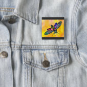 Knop gothic Moth Vierkante Button 5,1 Cm (In situ)