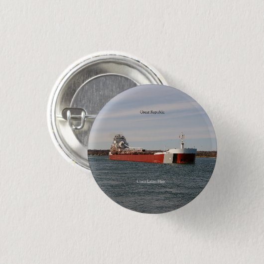 knop Grote Republiek Ronde Button 3,2 Cm (Voorkant /achterkant)