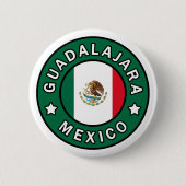 Knop Guadalajara Mexico Ronde Button 5,7 Cm (Voorkant)