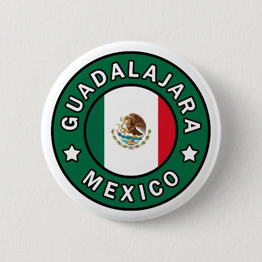 Knop Guadalajara Mexico Ronde Button 5,7 Cm (Voorkant)