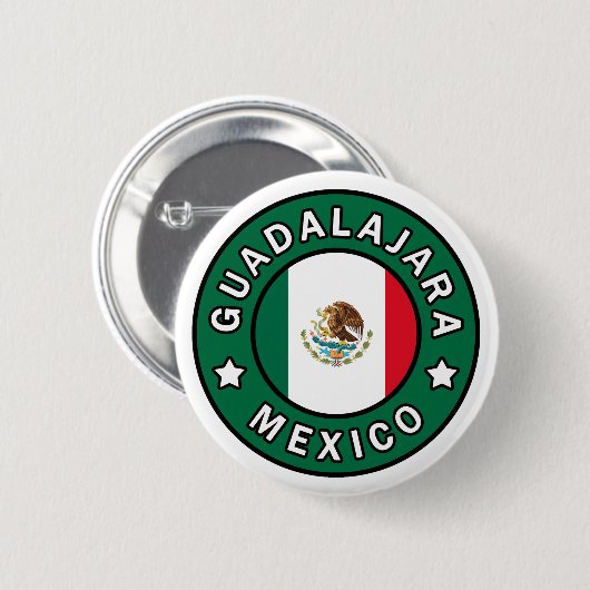 Knop Guadalajara Mexico Ronde Button 5,7 Cm (Voorkant /achterkant)