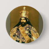 Knop Haile selassie I Ronde Button 7,6 Cm (Voorkant)