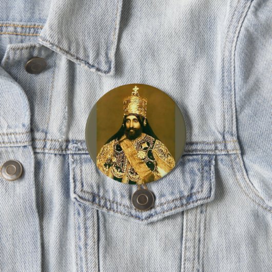 Knop Haile selassie I Ronde Button 7,6 Cm (In situ)