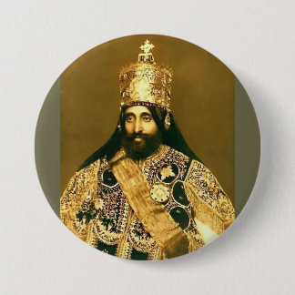 Knop Haile selassie I Ronde Button 7,6 Cm