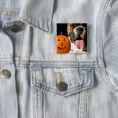 Knop Halloween Boxer Vierkante Button 5,1 Cm (In situ)
