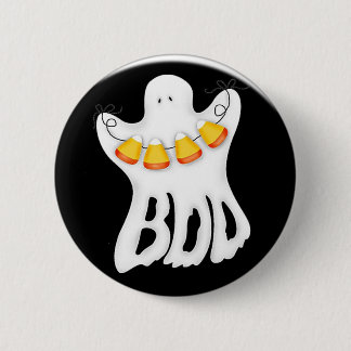 Knop Halloween-geest-boe Ronde Button 5,7 Cm