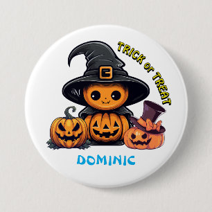 Knop : HALLOWEEN Griezelig #1 Ronde Button 7,6 Cm
