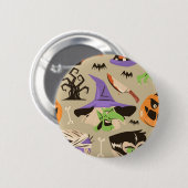 Knop Halloween  patroon Ronde Button 5,7 Cm (Voorkant /achterkant)