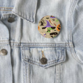 Knop Halloween  patroon Ronde Button 5,7 Cm (In situ)
