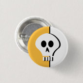 Knop Halloween skull Ronde Button 3,2 Cm (Voorkant /achterkant)