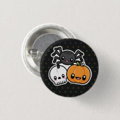 Knop Halloween Trees Ronde Button 3,2 Cm (Voorkant /achterkant)