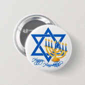 Knop Hanukkah Ronde Button 5,7 Cm (Voorkant /achterkant)
