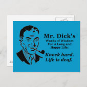 Knop hard briefkaart (Voorkant / Achterkant)