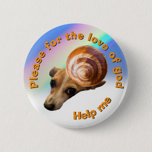 Knop Help mij Ronde Button 5,7 Cm
