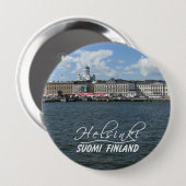 Knop Helsinki Harbour Ronde Button 4,0 Cm (Voorkant /achterkant)