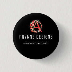 Knop Hester Prynne Scarlet Letter Ronde Button 3,2 Cm