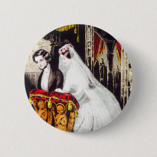 Knop "Het huwelijk" Ronde Button 5,7 Cm