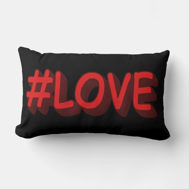 Knop het Ontwerp "#LOVE" van de Uitdrukking. Beste Kussen (Voorkant)