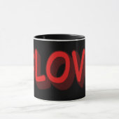 Knop het Ontwerp "#LOVE" van de Uitdrukking. Beste Mok (Midden)