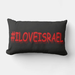 Knop het Ontwerp van de Uitdrukking "#ILOVEISRAE". Kussen