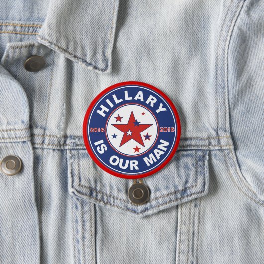 Knop Hillary Clinton 2016 Ronde Button 7,6 Cm (In situ)