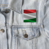 Knop Hongaarse vlag Vierkante Button 5,1 Cm (In situ)