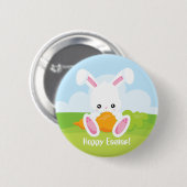 Knop Hoppy Easter Holiday voor een leuk feestje Ronde Button 5,7 Cm (Voorkant /achterkant)
