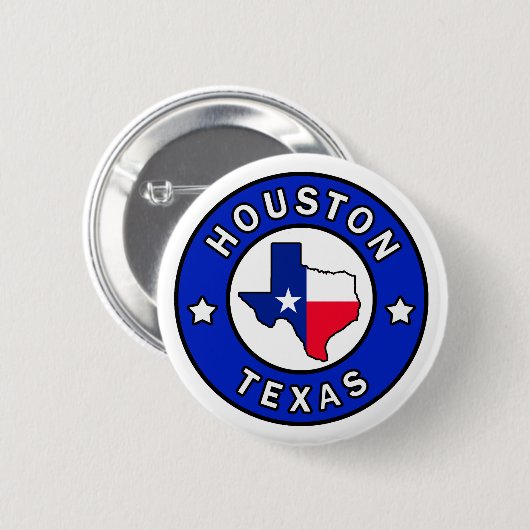 Knop Houston Texas Ronde Button 5,7 Cm (Voorkant /achterkant)