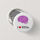 Knop "I [hart] EEG's" Ronde Button 3,2 Cm (Voorkant /achterkant)