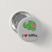 Knop "I [hart] MRI's" Ronde Button 3,2 Cm (Voorkant /achterkant)